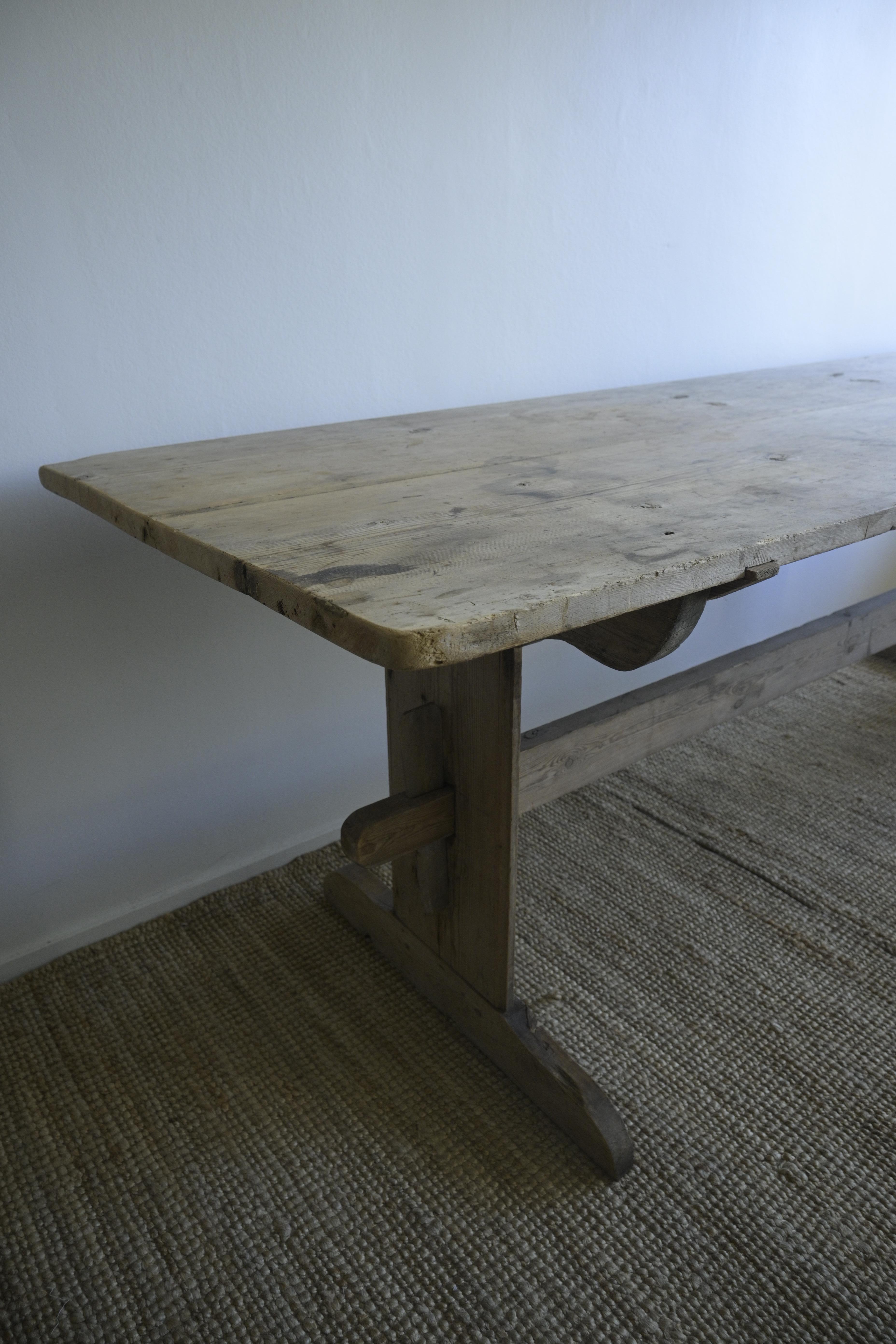 Late 18th Century Long Swedish Trestle Table ca 1780 For Sale