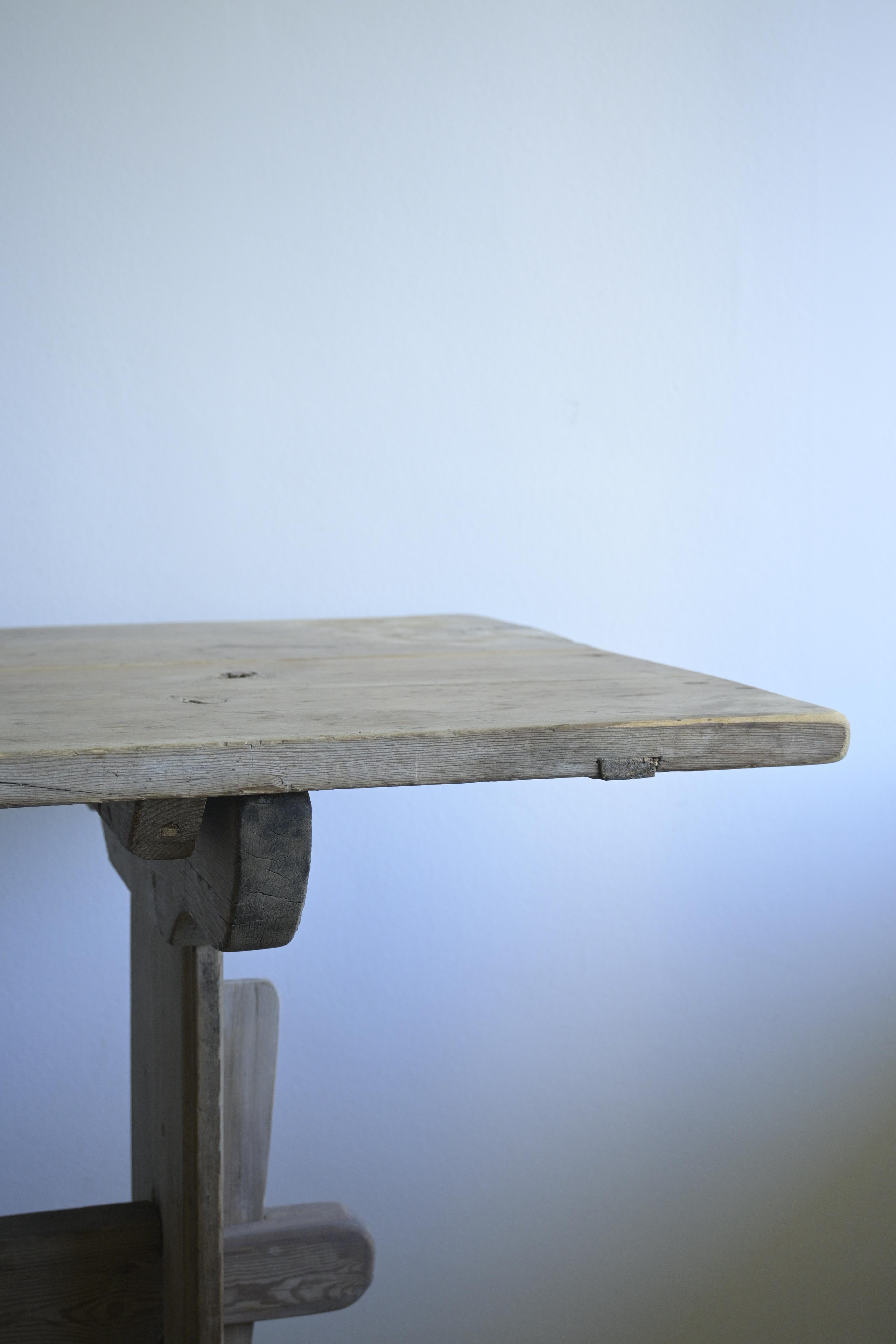 Long Swedish Trestle Table ca 1780 1