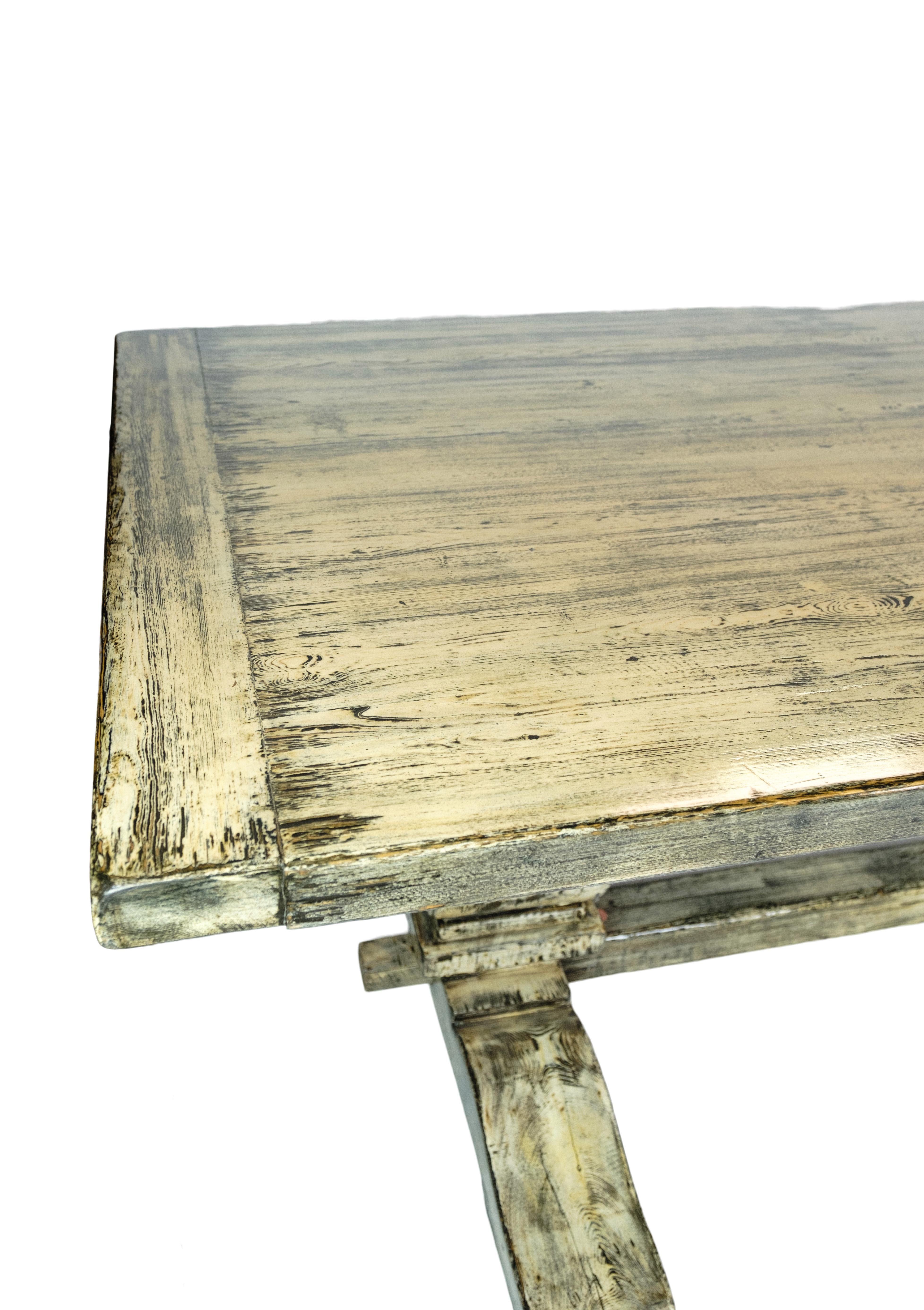 Other Long Table on Column with original condition & patina from 1920s For Sale