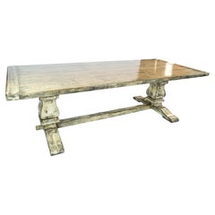Used Long Table on Column with original condition & patina from 1920s