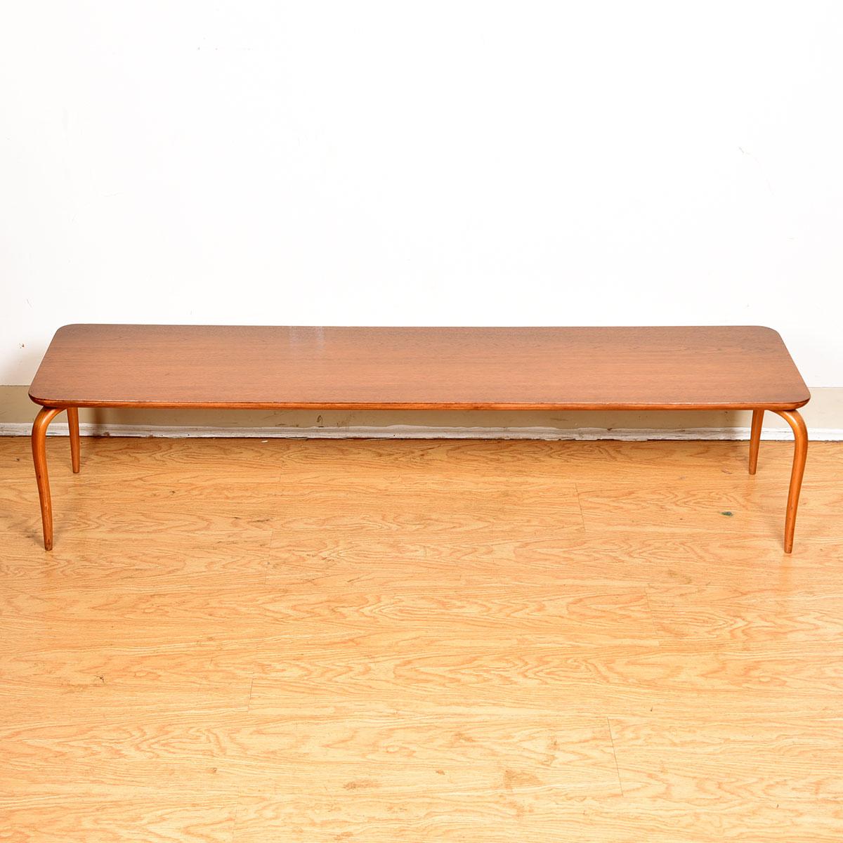 Mid-Century Modern ‘Long Table’ Swedish Modern Organic-Leg Coffee Table by Bruno Mathsson, 1950s For Sale