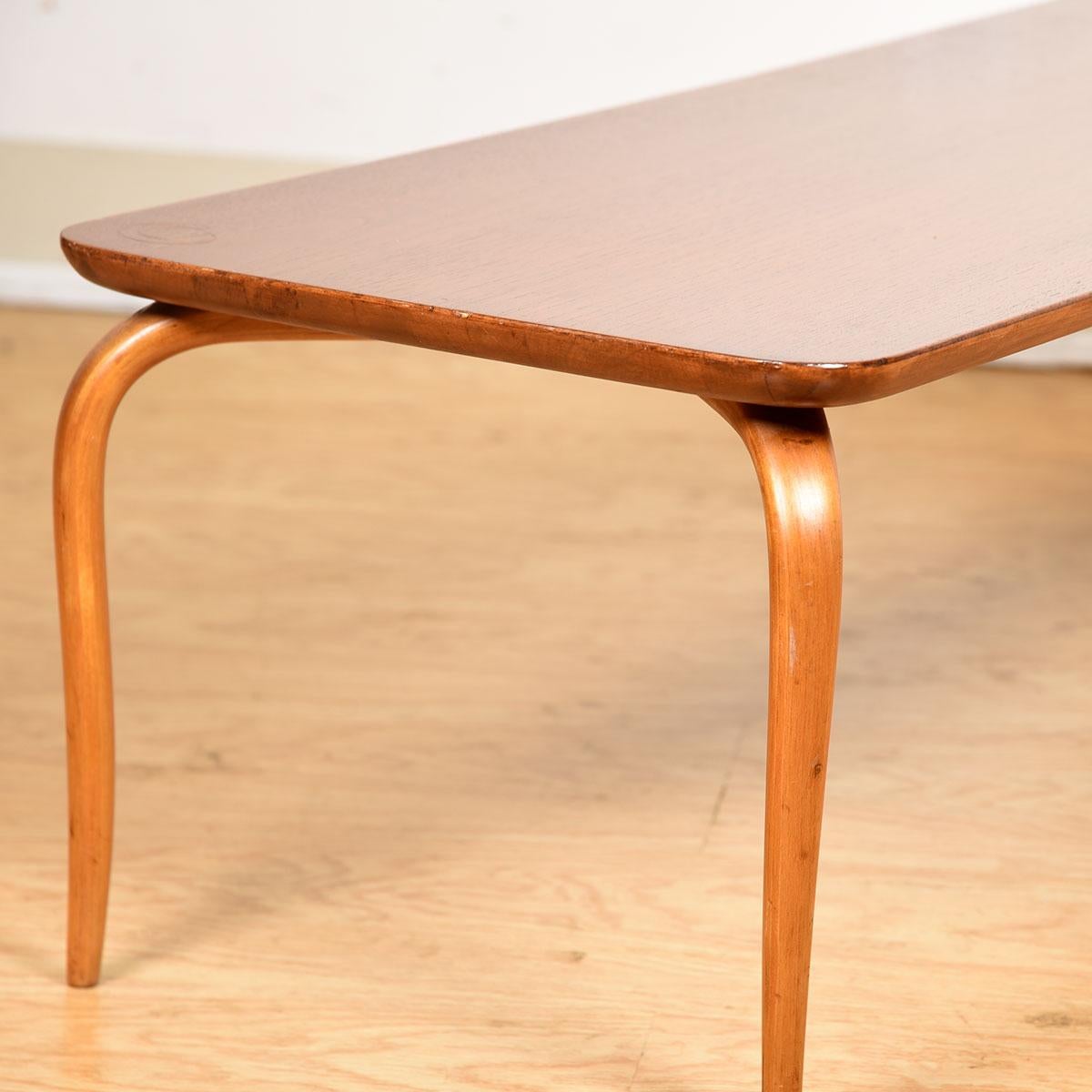 20th Century ‘Long Table’ Swedish Modern Organic-Leg Coffee Table by Bruno Mathsson, 1950s For Sale