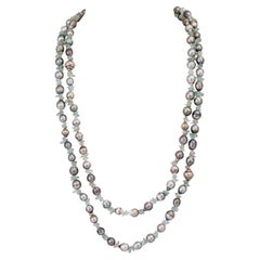 Long Tahitian Pearl Necklace, Baroque Cultured Pearls