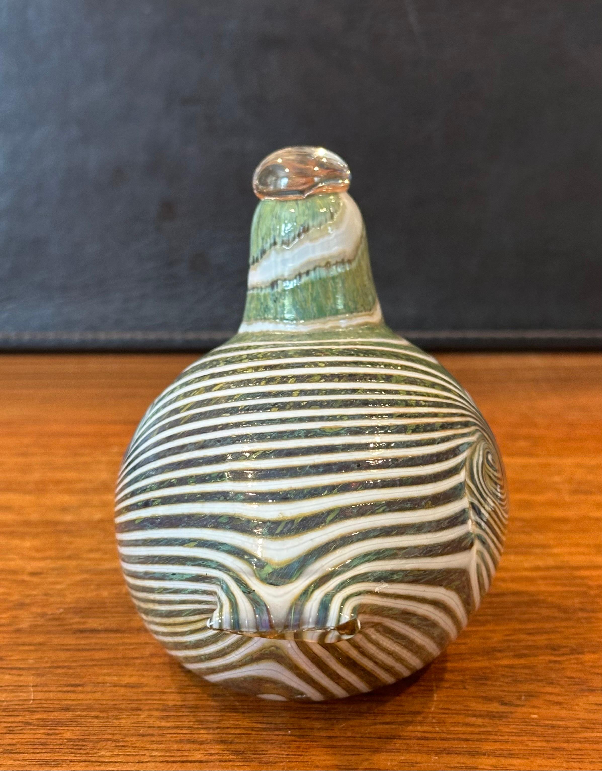 Pato de cola larga Escultura de vidrio artístico de Oiva Toikka / Nuutajarvi de Finlandia siglo XX