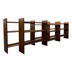 Long Teak Bookcase