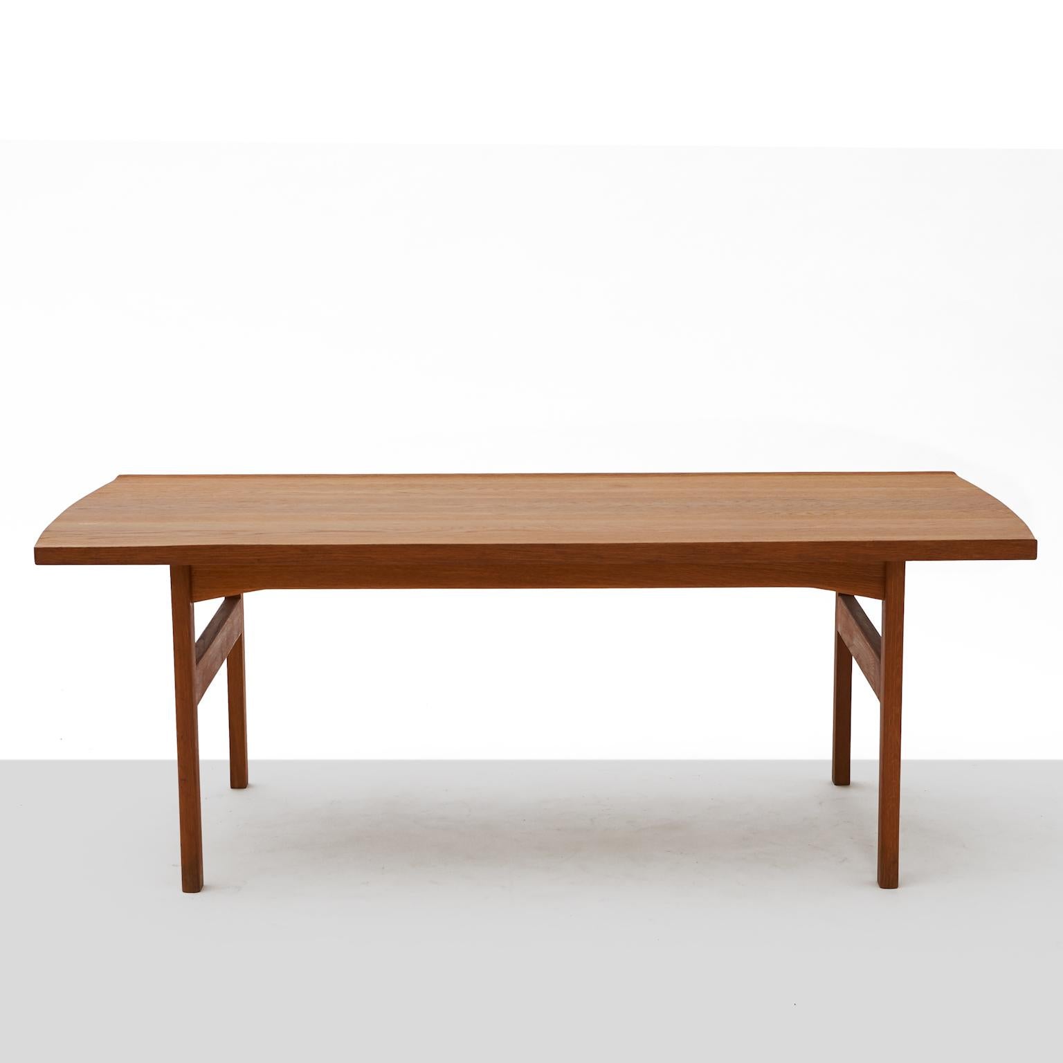 Modern Long Teak Coffee Table by Tove & Edvard Kindt-Larsen For Sale