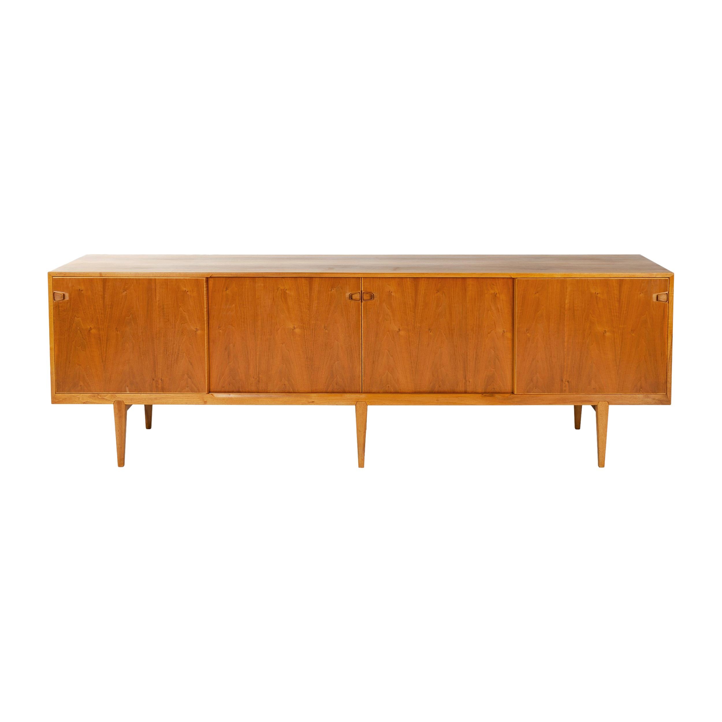 Long Teak Credenza by H. Rosengren Hansen for Brande Møbelindustri
