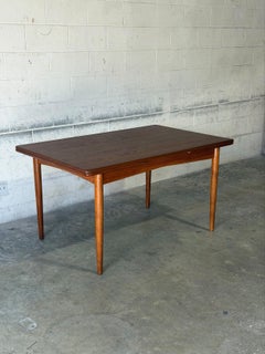 Long Teak Extendable Dining Table with Two Pull-Out Leaves Danish Vintage 1960s