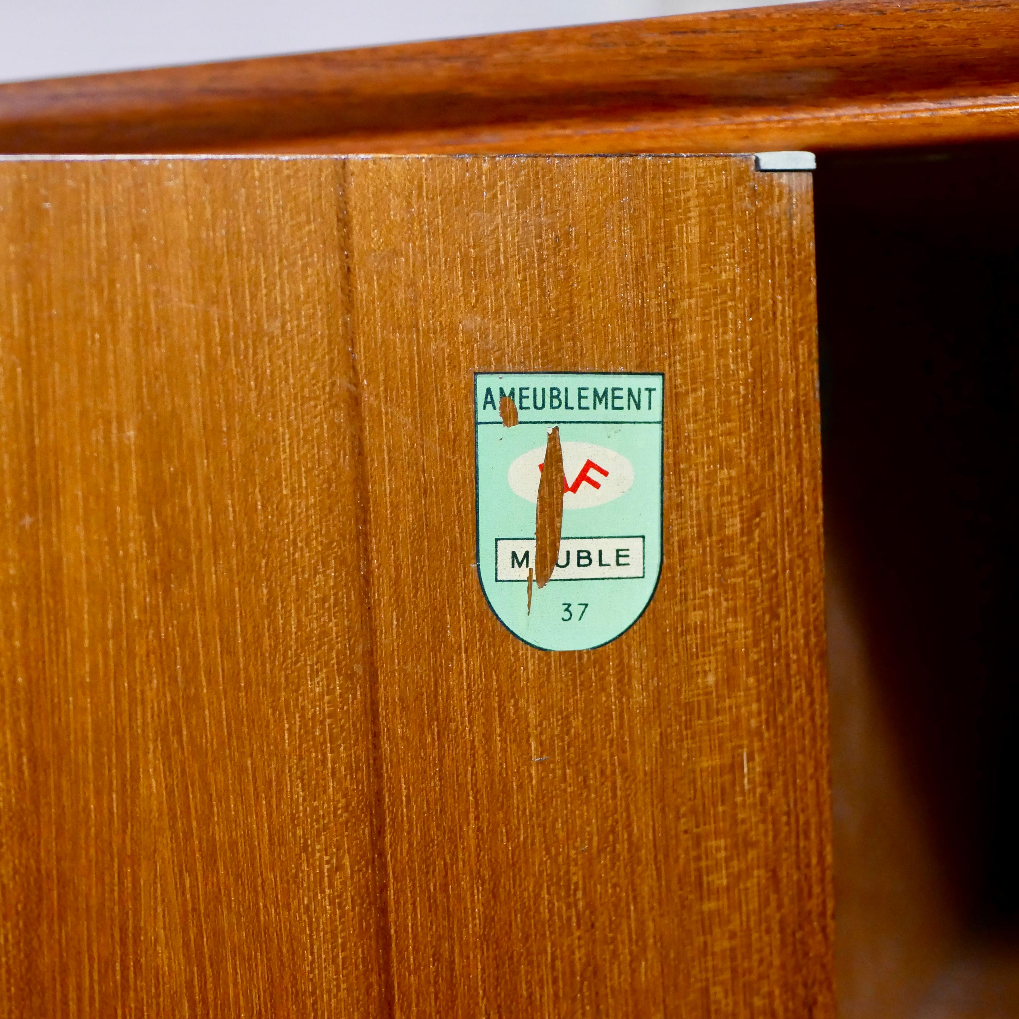 Long teak sideboard by Arnaud Editor, made in France, 1960s 6