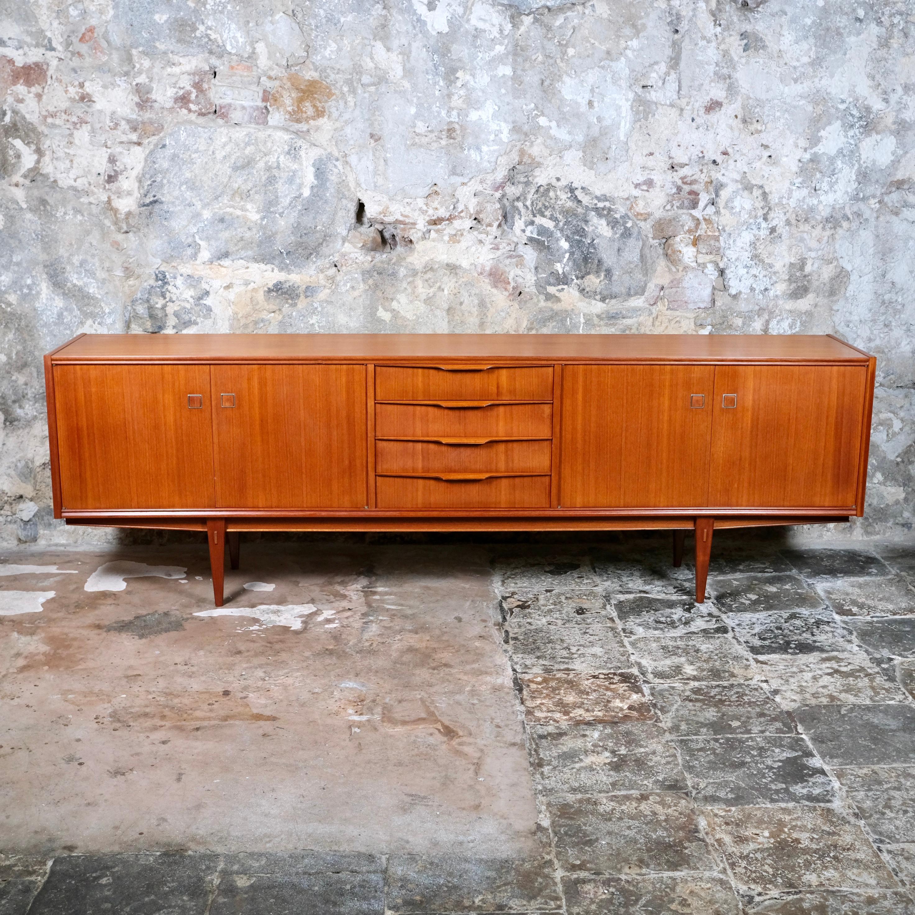 Mid-Century Modern Long teak sideboard by Arnaud Editor, made in France, 1960s
