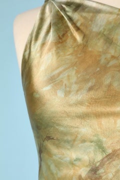 Long tie &dye asymmetrical evening dress J Galliano for Christian Dior