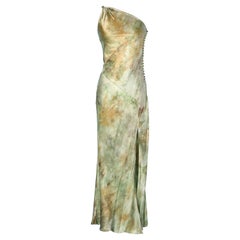 Langes asymmetrisches Abendkleid mit Krawatte &J Galliano für Christian Dior