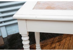 Long Tiered Console Table in White Paint