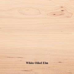 Panchina lunga per slittino, in olmo oliato bianco, fatta a mano