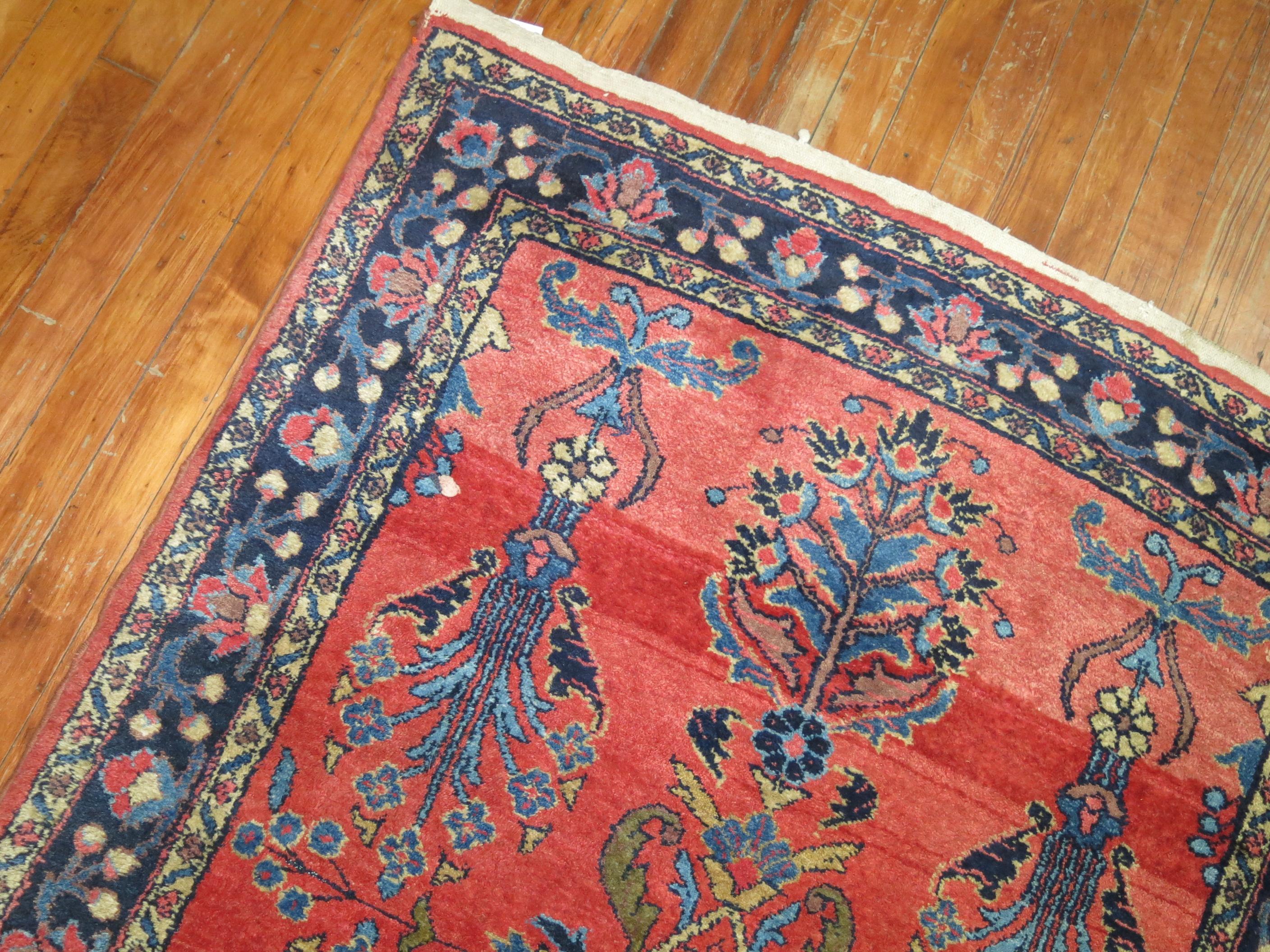 Long Traditional Antique Persian Sarouk Runner For Sale 3