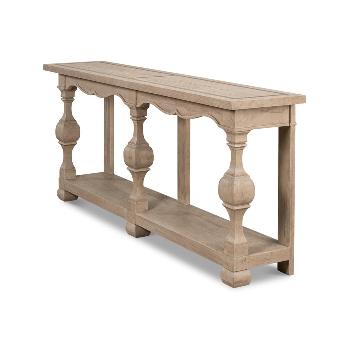 Asian Long Transitional Console Table