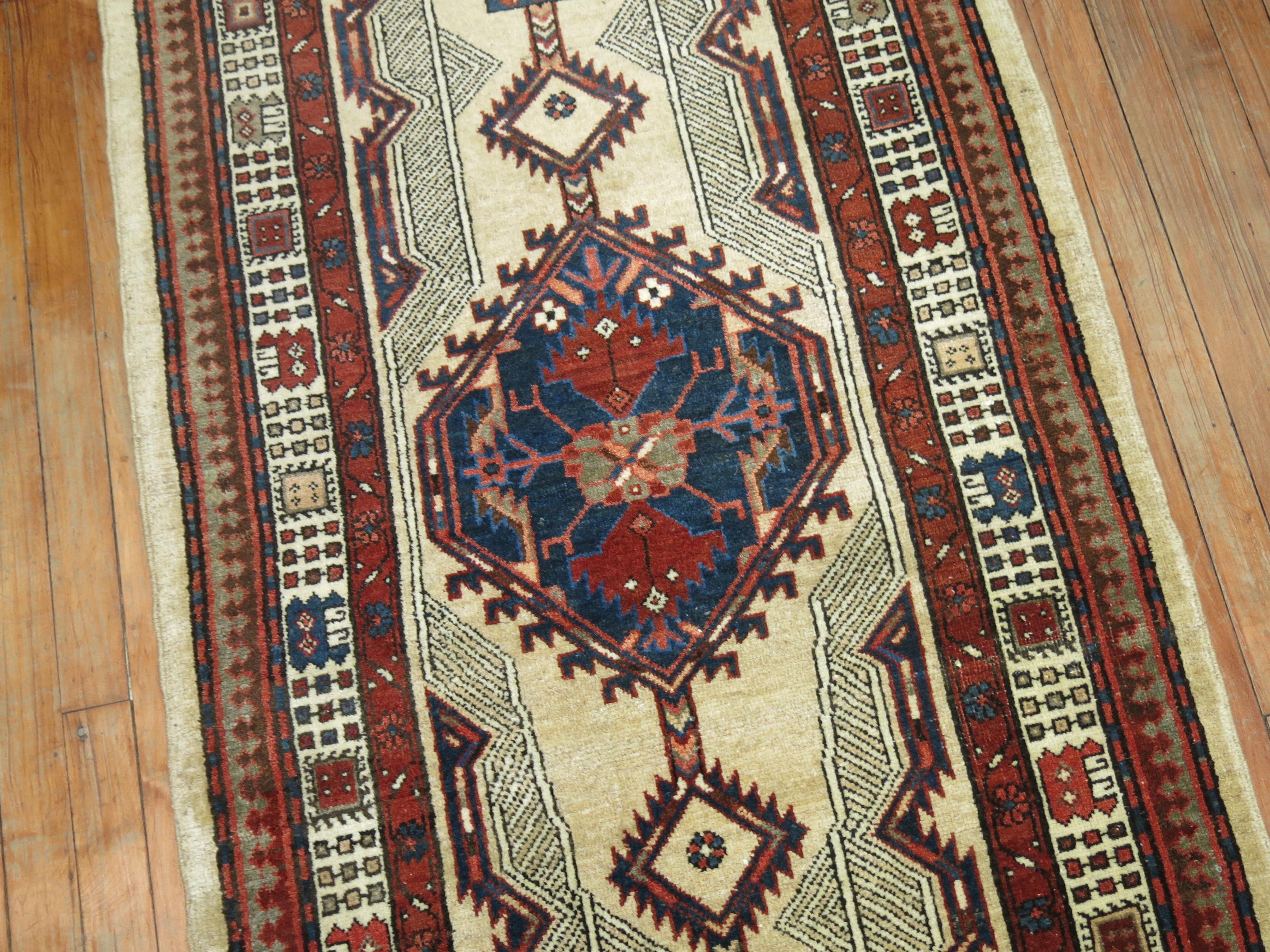An early 20th century tribal highly decorative Persian Serab runner. Great quality and great condition.

Measures: 2'11