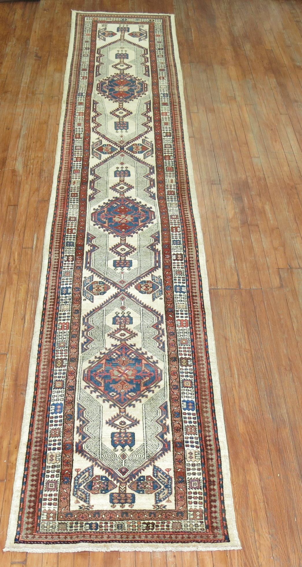 20th Century Long Tribal Persian Antique Serab Runner For Sale