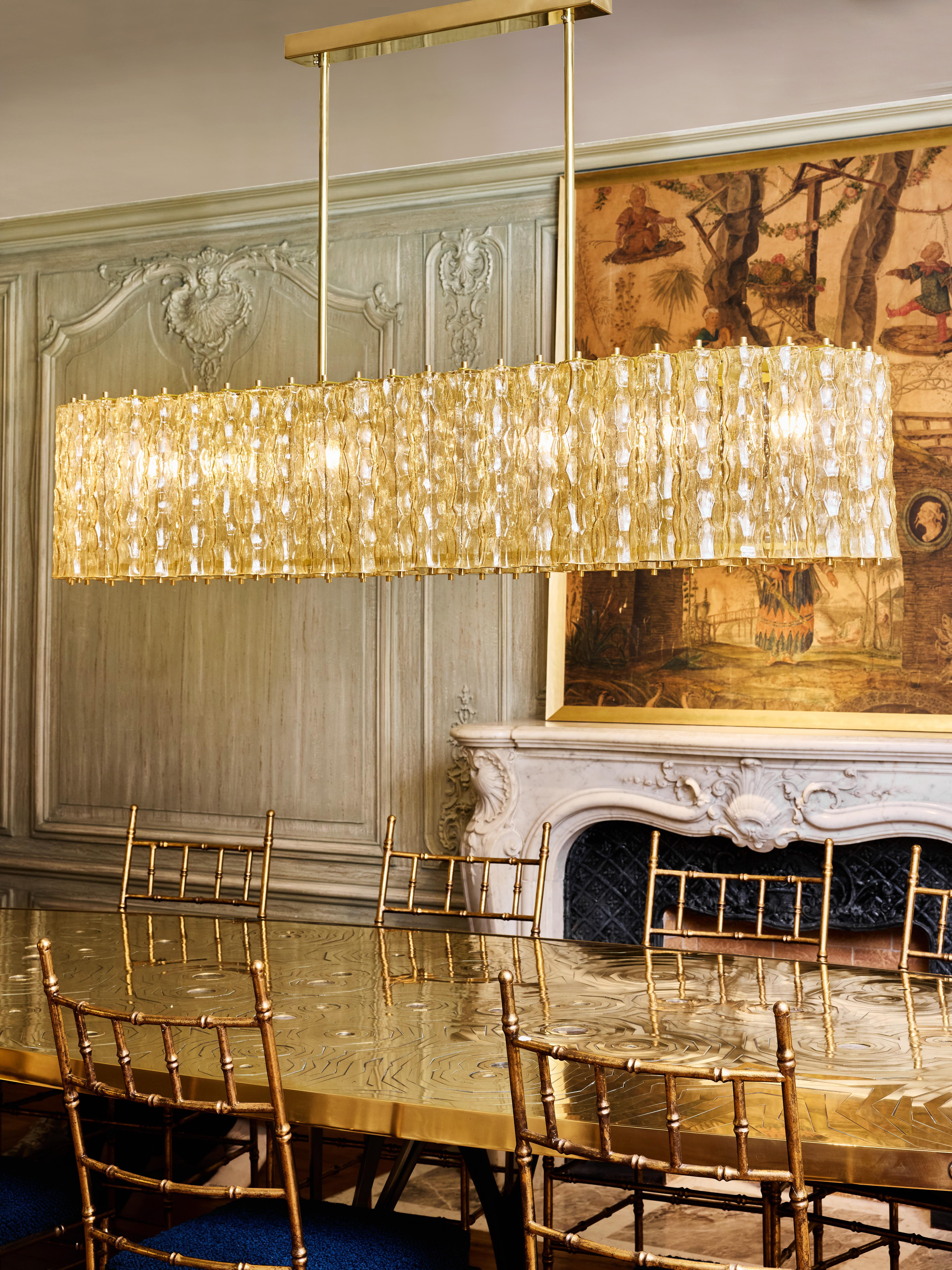 Mid-Century moderno Lampadario lungo 