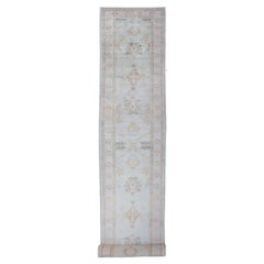 Long Turkish Oushak Runner in Ivory with Faded Green and Terracotta 2
10 x 21
0