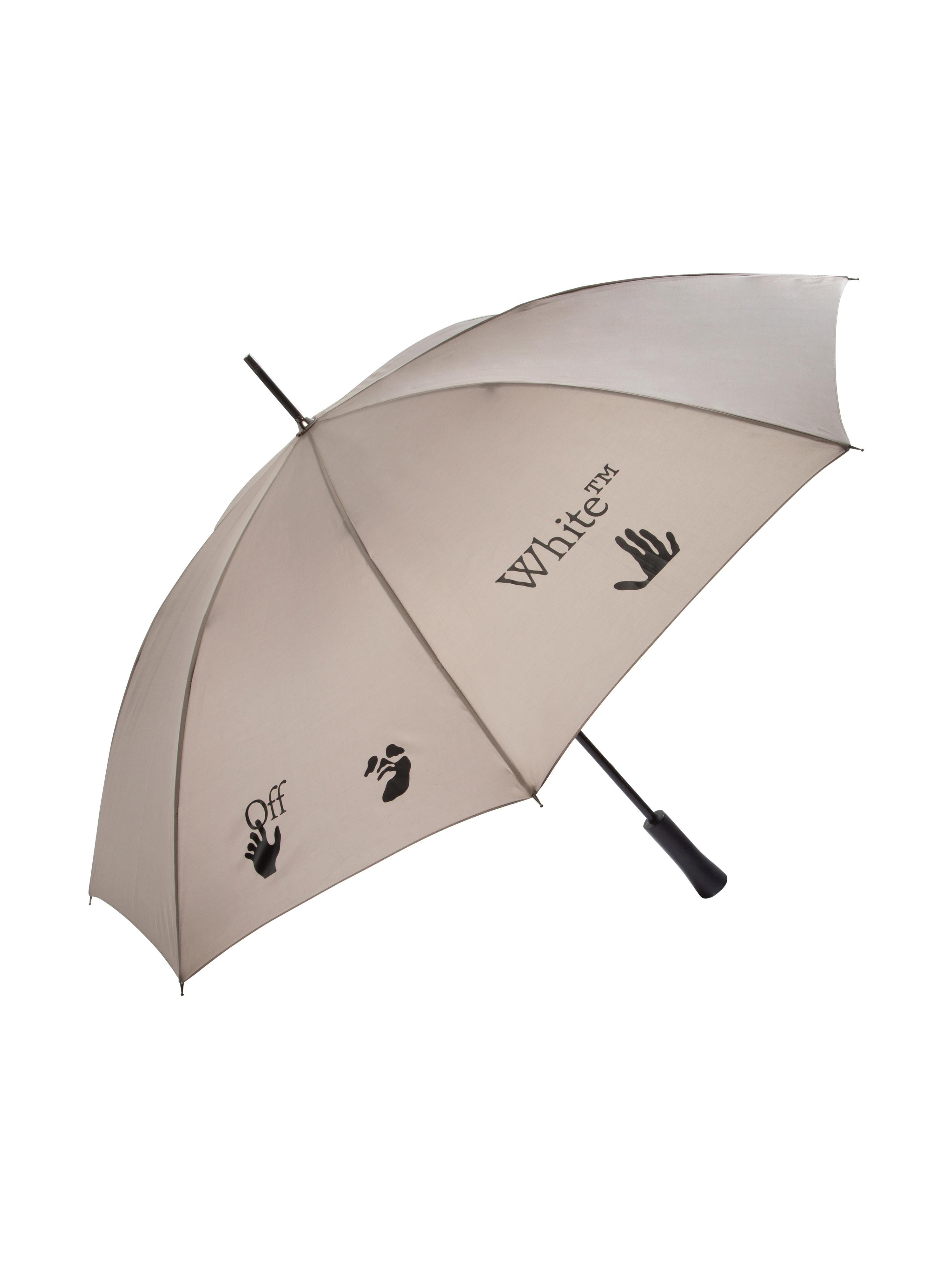 Off-White Long Umbrella Taupe Black For Sale