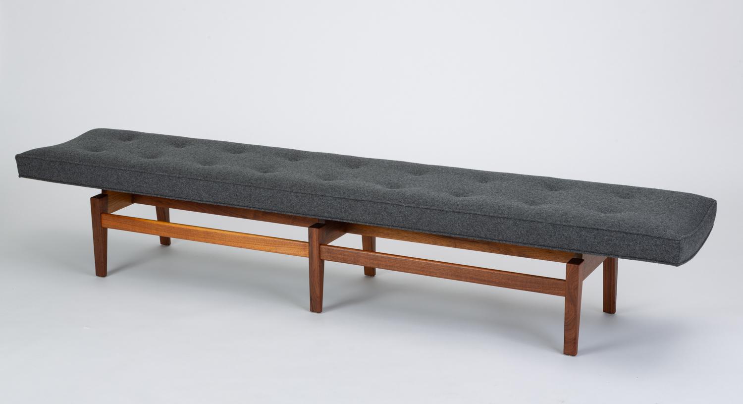 American Long Upholstered Bench by Jens Risom