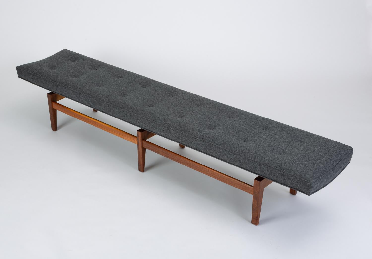 Long Upholstered Bench by Jens Risom In Good Condition In Los Angeles, CA