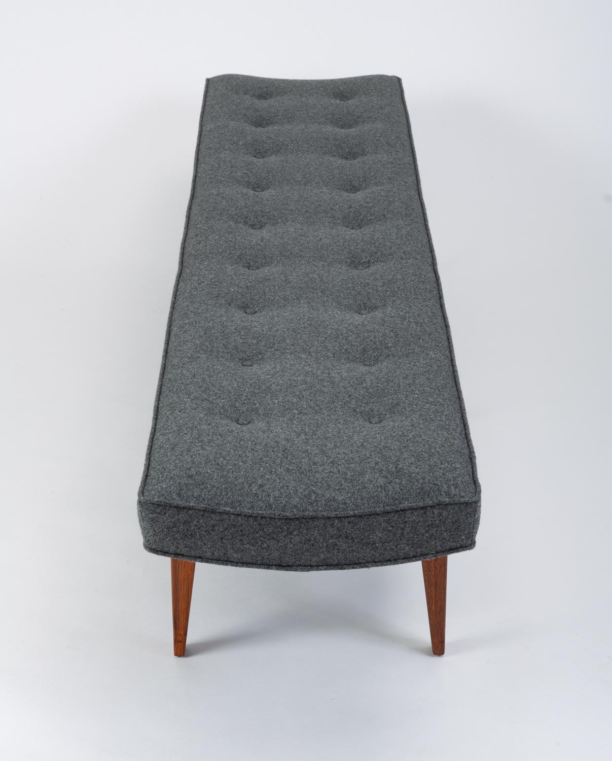 20th Century Long Upholstered Bench by Jens Risom