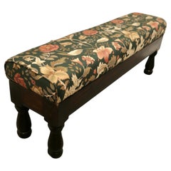 Vintage Long Upholstered Window Seat Stool Very Attractive Piece