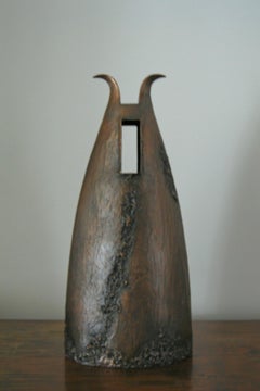 Long Vase in Dark Bronze by Fakasaka Design