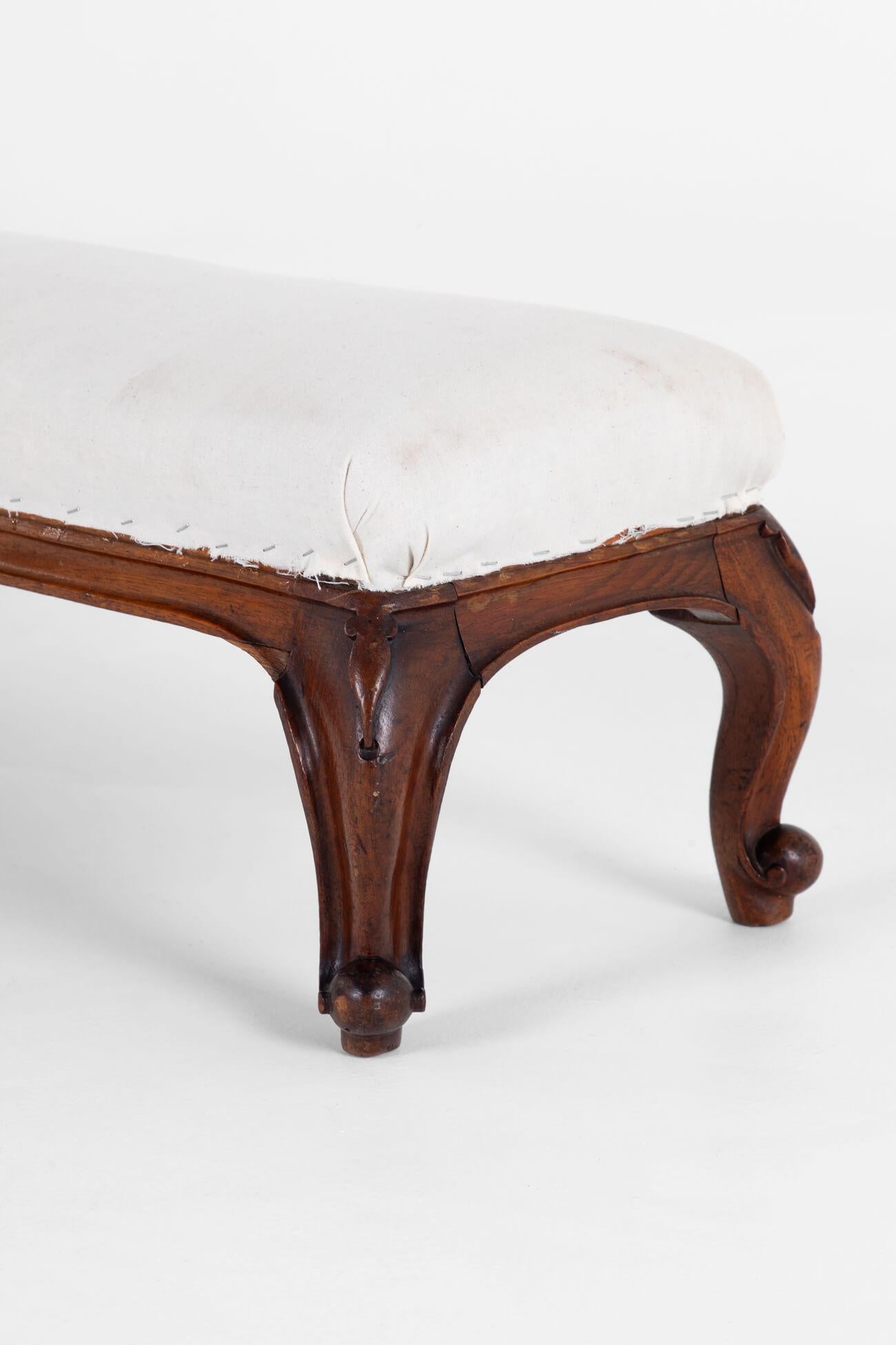 Long Victorian Footstool For Sale 1