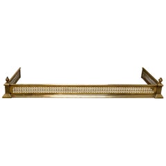 Long Victorian Pierced Brass Fender