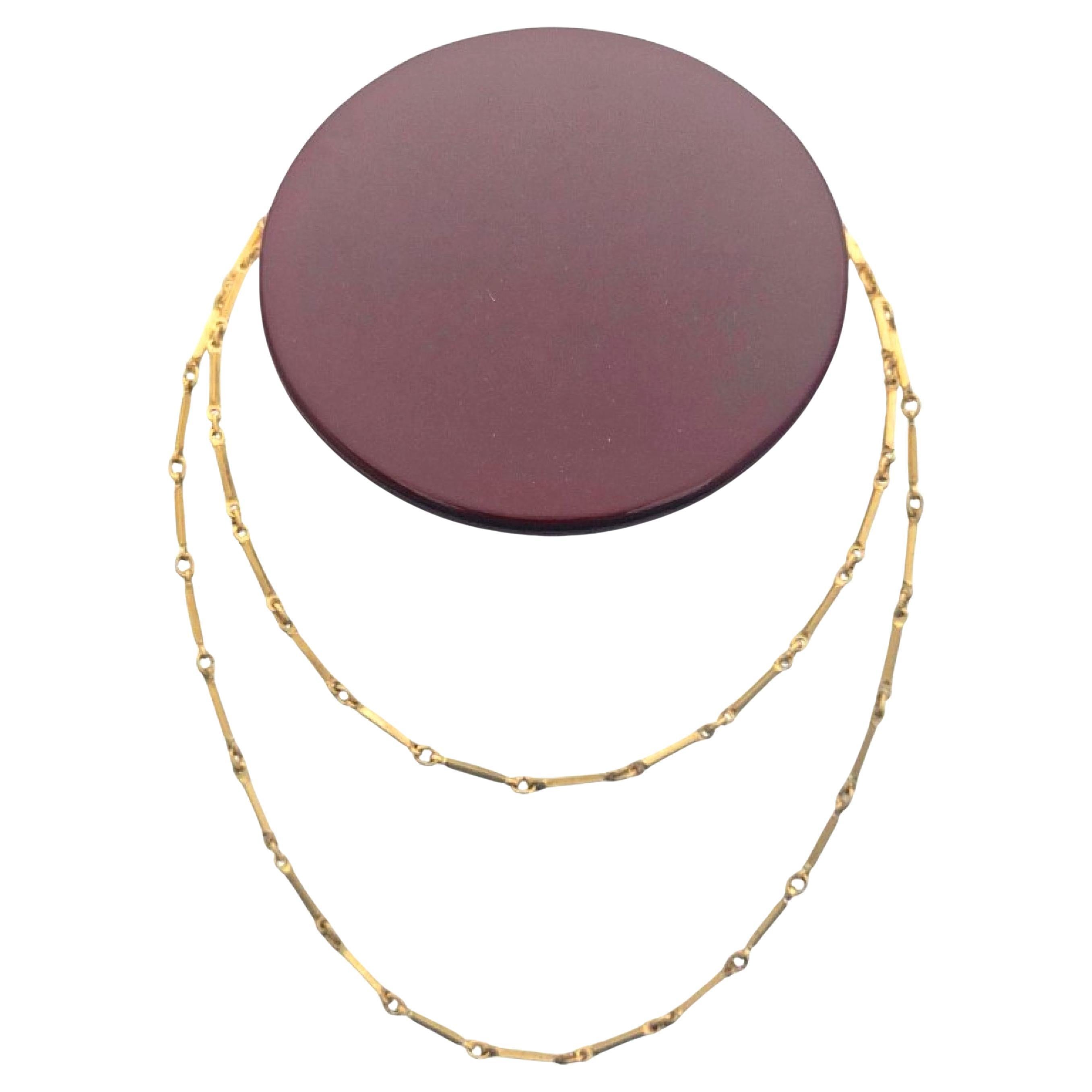 Rare Chain Types Long, Vintage Bar Chain or Darcy Chain Type Necklace, about 28 Inches ...