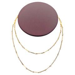 Lange, Vintage Bar Kette oder Darcy Kette Typ Halskette, etwa 28 Zoll