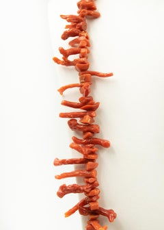 Long Vintage Branch Coral Necklace