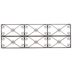Long Vintage French Architectural Salvage Reclaimed Iron Console Server Table