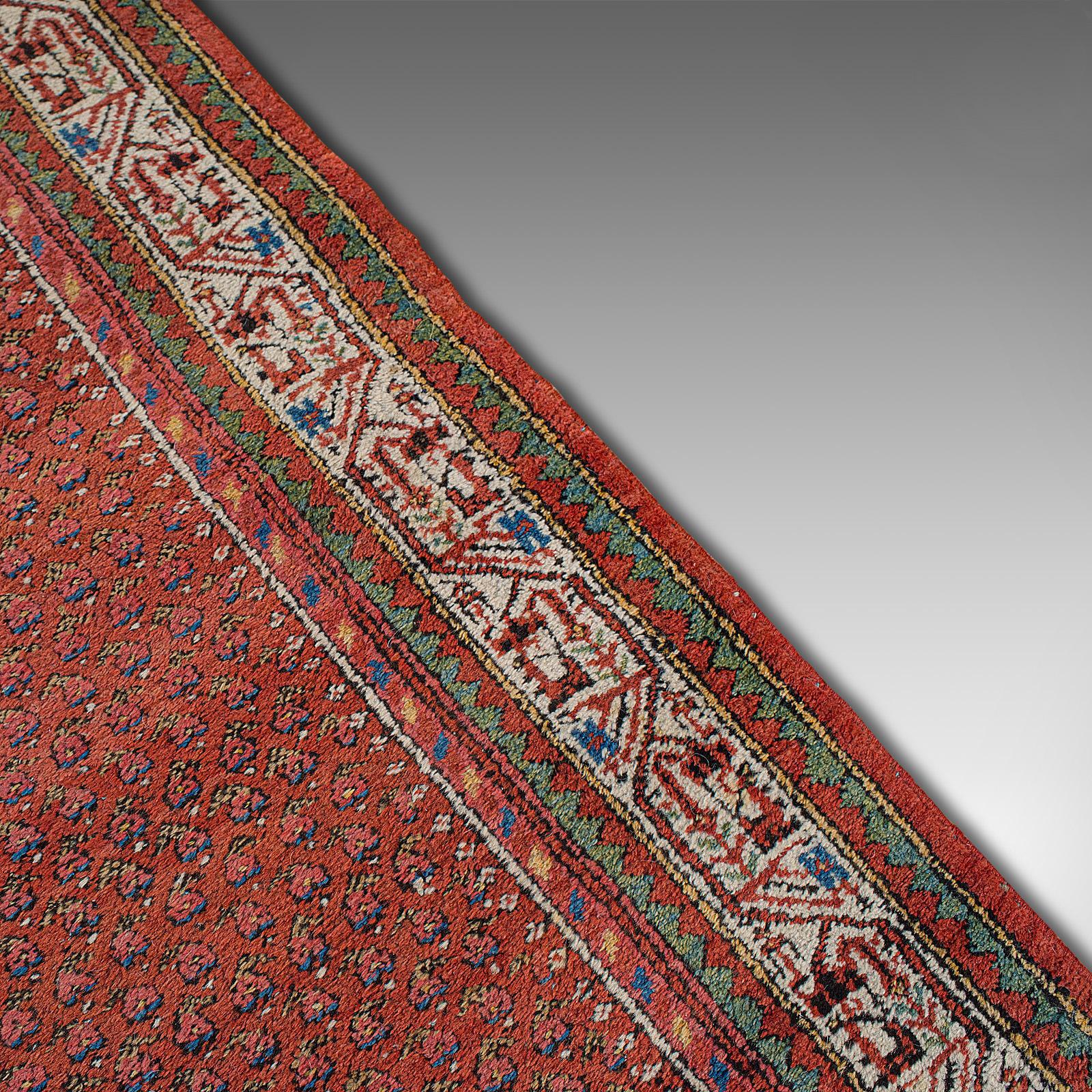 Long Vintage Hallway Runner, Persian, Woolen, Carpet, Mid 20th, Circa 1960 For Sale 6