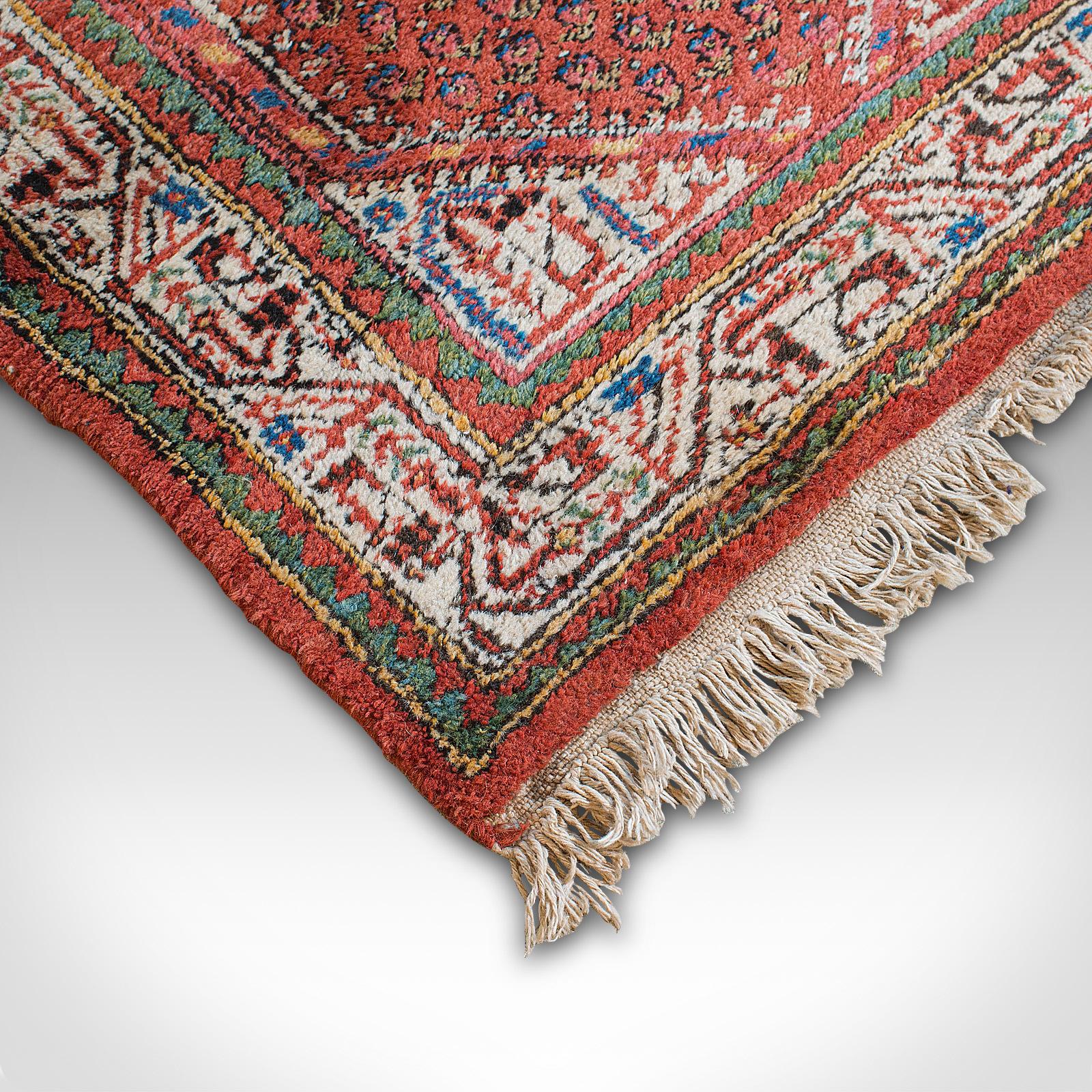 Long Vintage Hallway Runner, Persian, Woolen, Carpet, Mid 20th, Circa 1960 For Sale 4