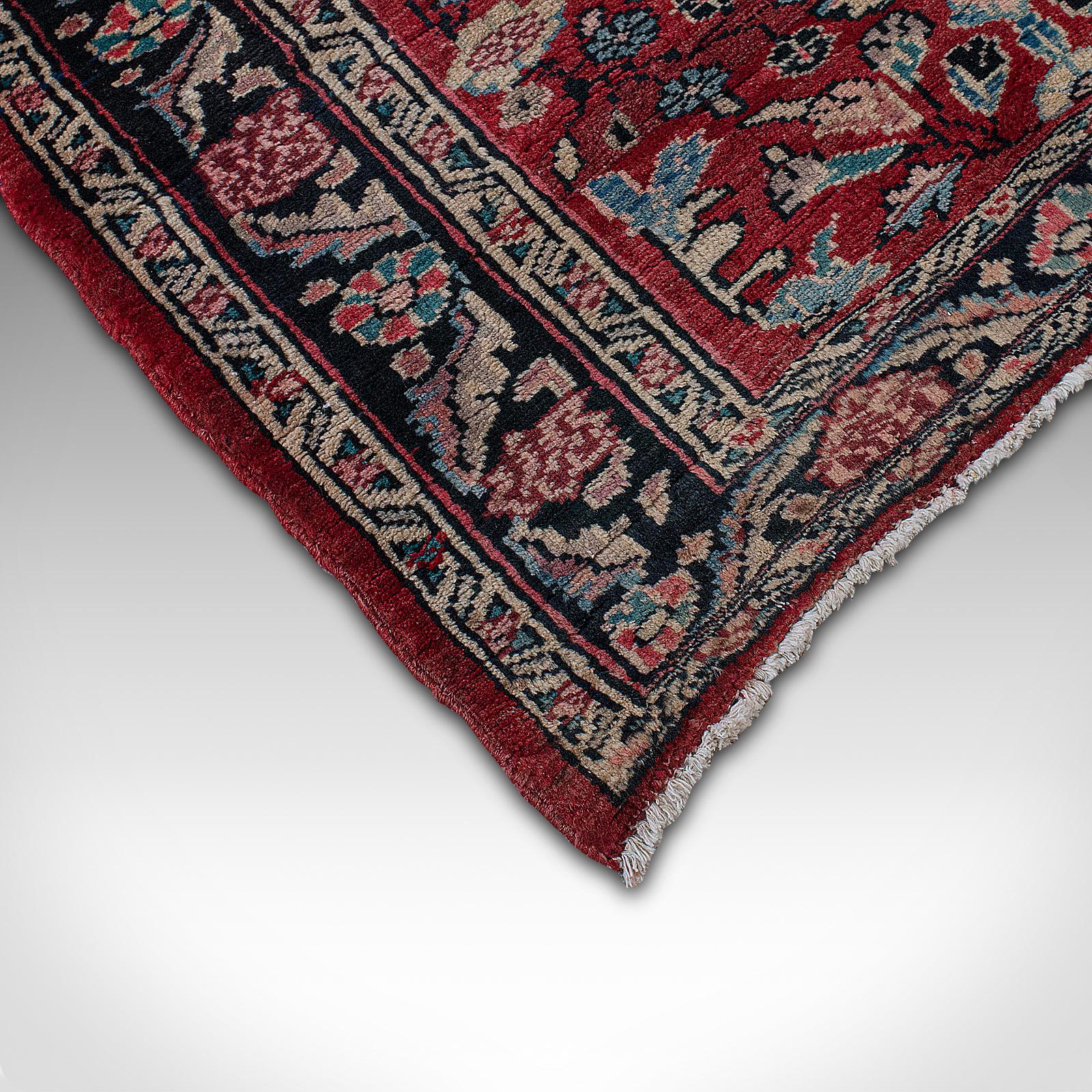 Long, Vintage Hamadan Runner, Persian, Hallway, Rug, Carpet, Mid-20th Century For Sale 2