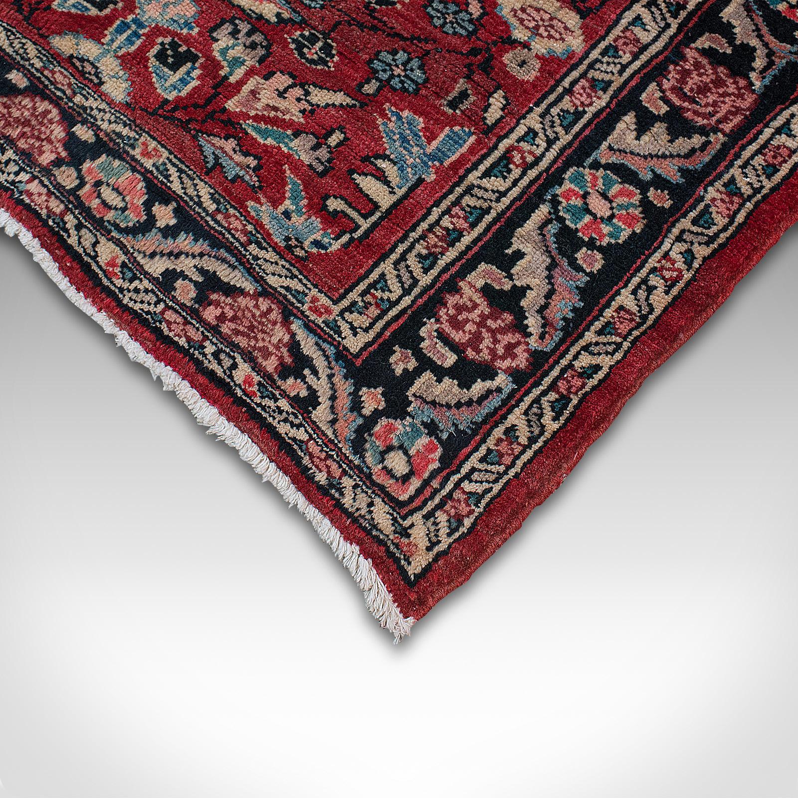 Long, Vintage Hamadan Runner, Persian, Hallway, Rug, Carpet, Mid-20th Century For Sale 3