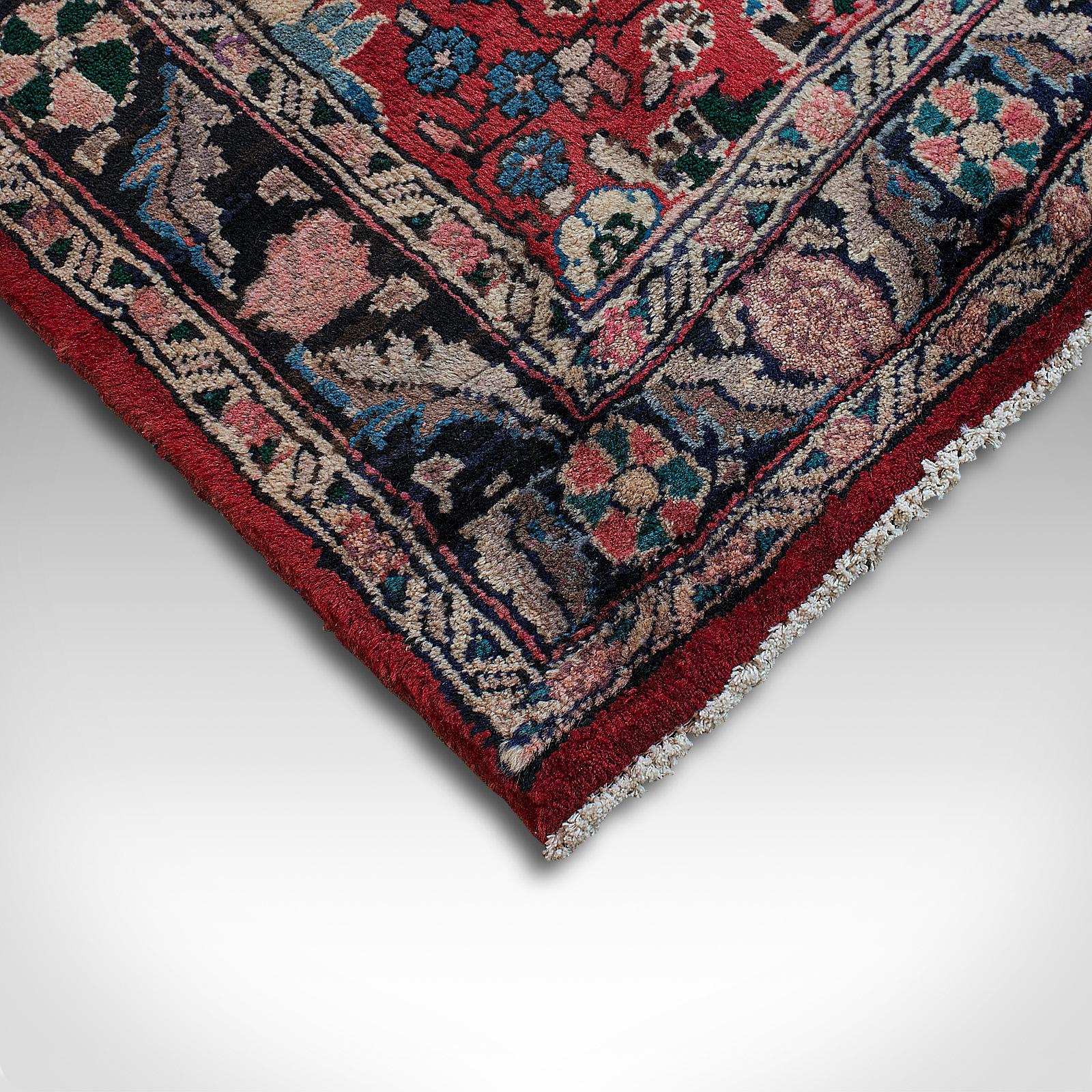Long, Vintage Hamadan Runner, Persian, Hallway, Rug, Carpet, Mid-20th Century For Sale 4