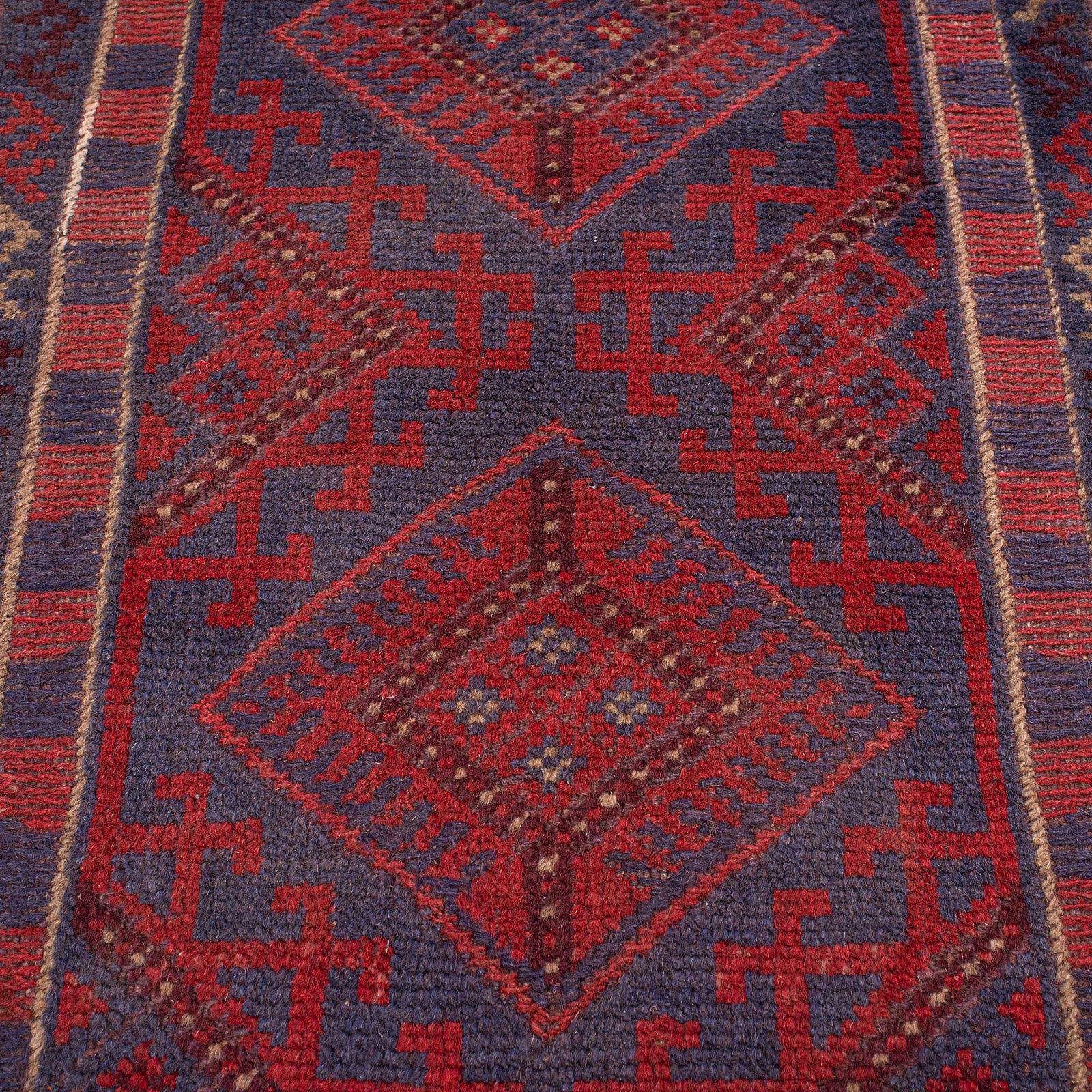 Long Vintage Meshwani Hallway Runner, Caucasian, Rug, Hall Carpet, Circa 1960 For Sale 2
