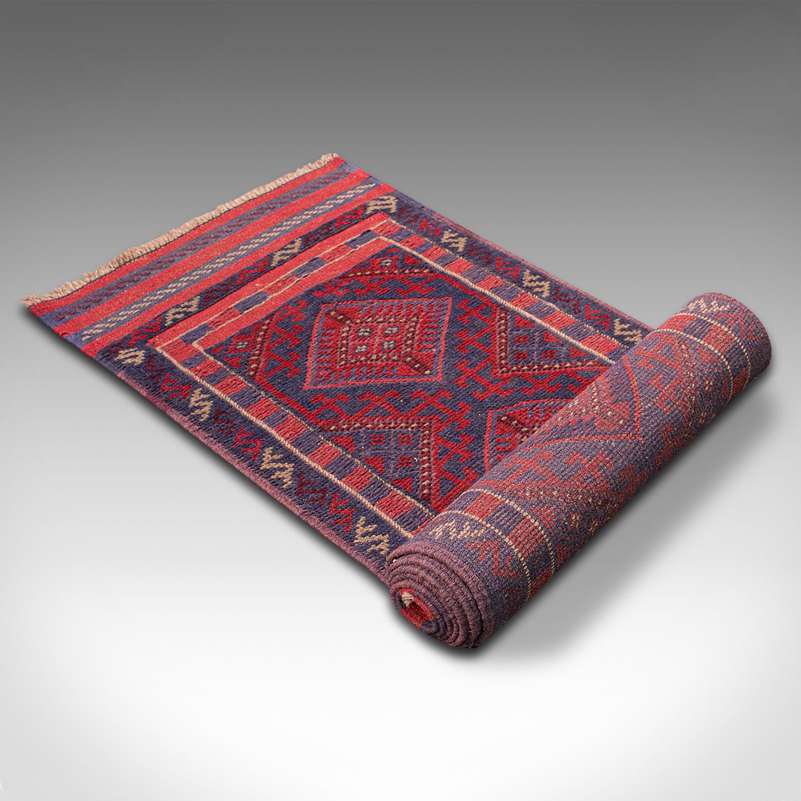 Long Vintage Meshwani Hallway Runner, Caucasian, Rug, Hall Carpet, Circa 1960 For Sale 4