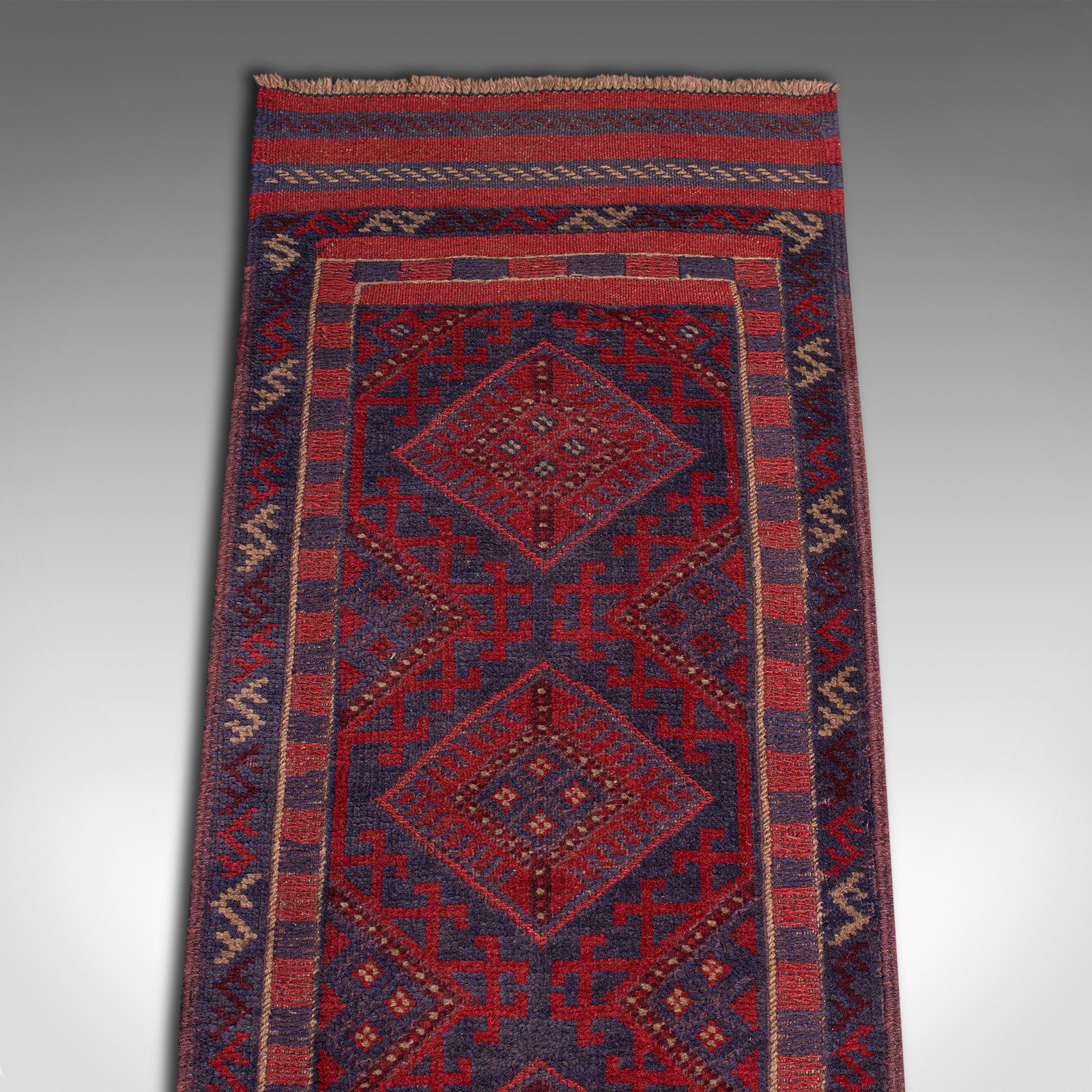 20th Century Long Vintage Meshwani Hallway Runner, Caucasian, Rug, Hall Carpet, Circa 1960 For Sale