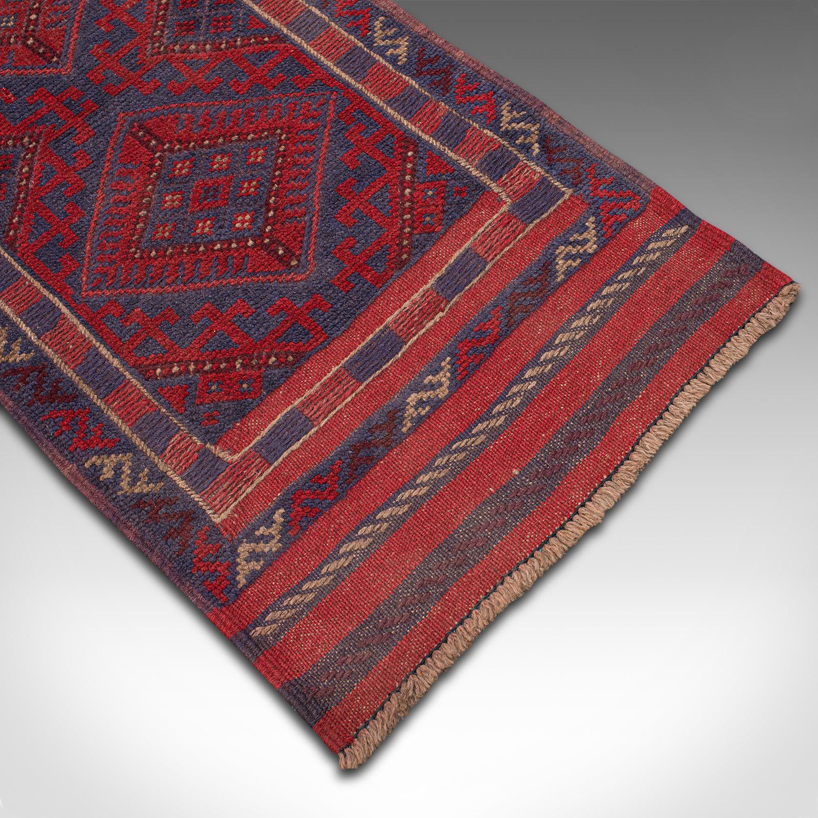 Textile Long Vintage Meshwani Hallway Runner, Caucasian, Rug, Hall Carpet, Circa 1960 For Sale