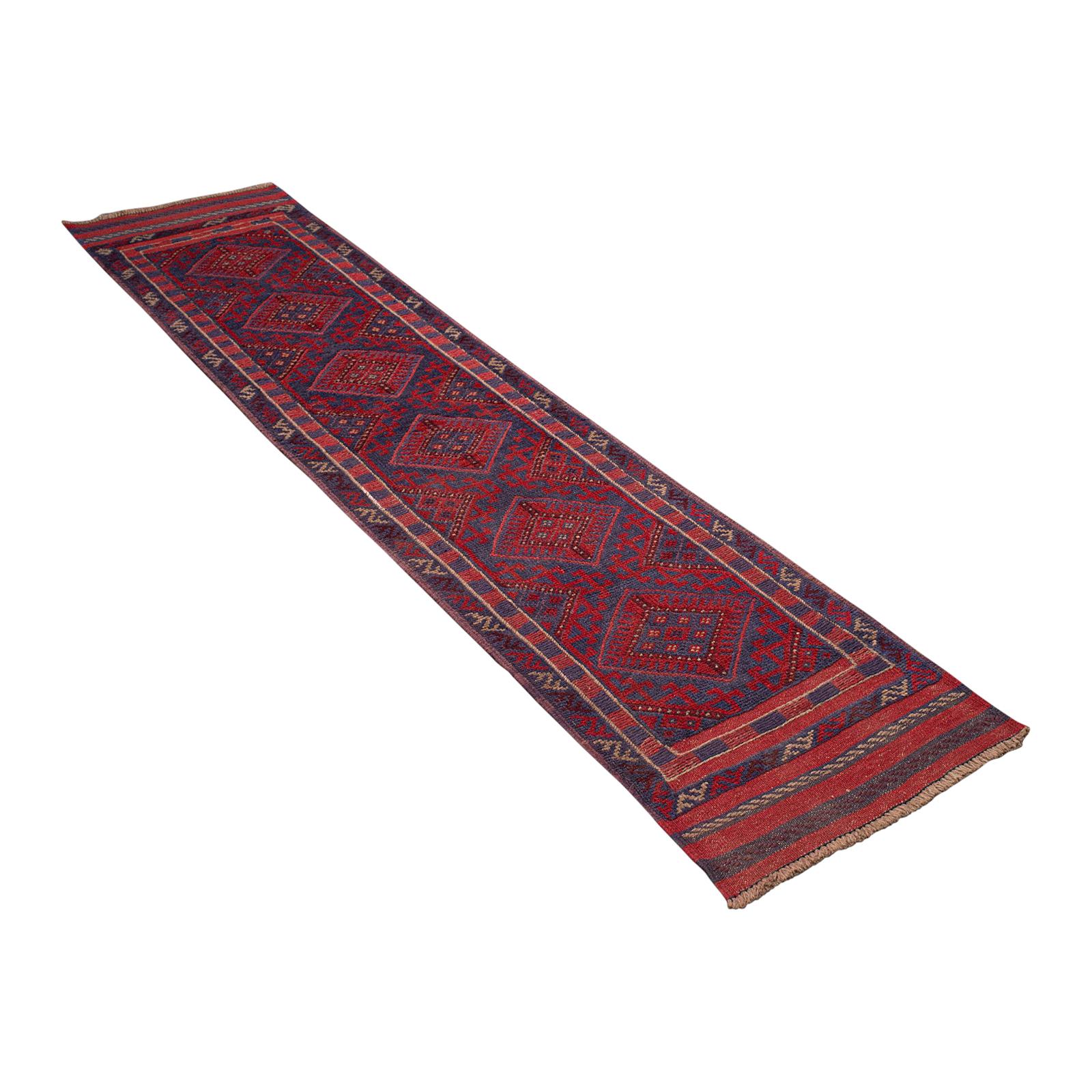 Long Vintage Meshwani Hallway Runner, Caucasian, Rug, Hall Carpet, Circa 1960 For Sale