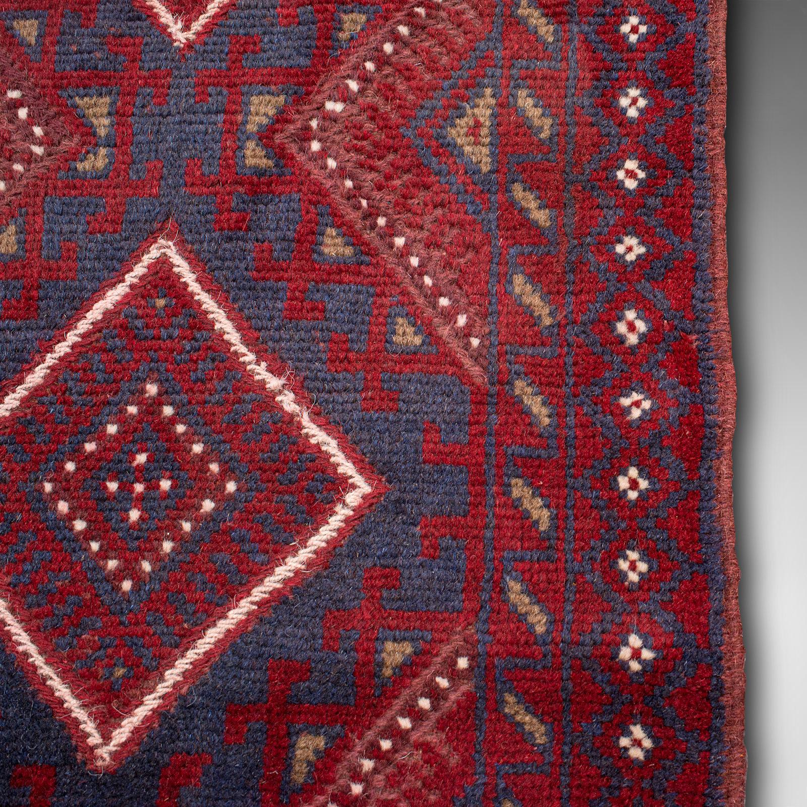 Long Vintage Meshwani Runner, Caucasian, Decorative Rug, Reception Hall Carpet For Sale 6