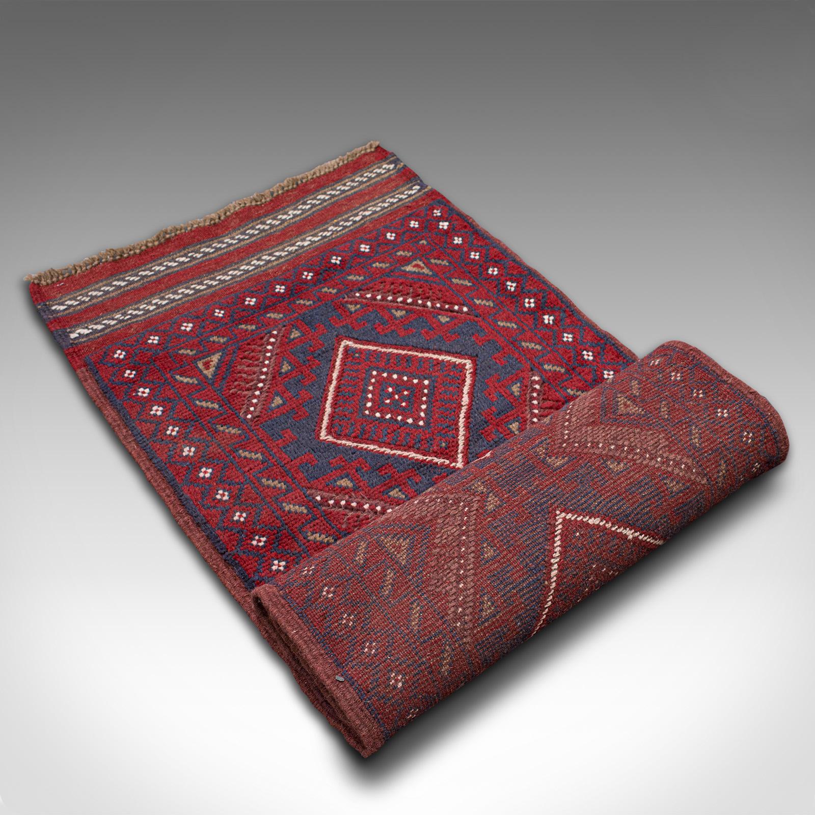 Long Vintage Meshwani Runner, Caucasian, Decorative Rug, Reception Hall Carpet For Sale 7