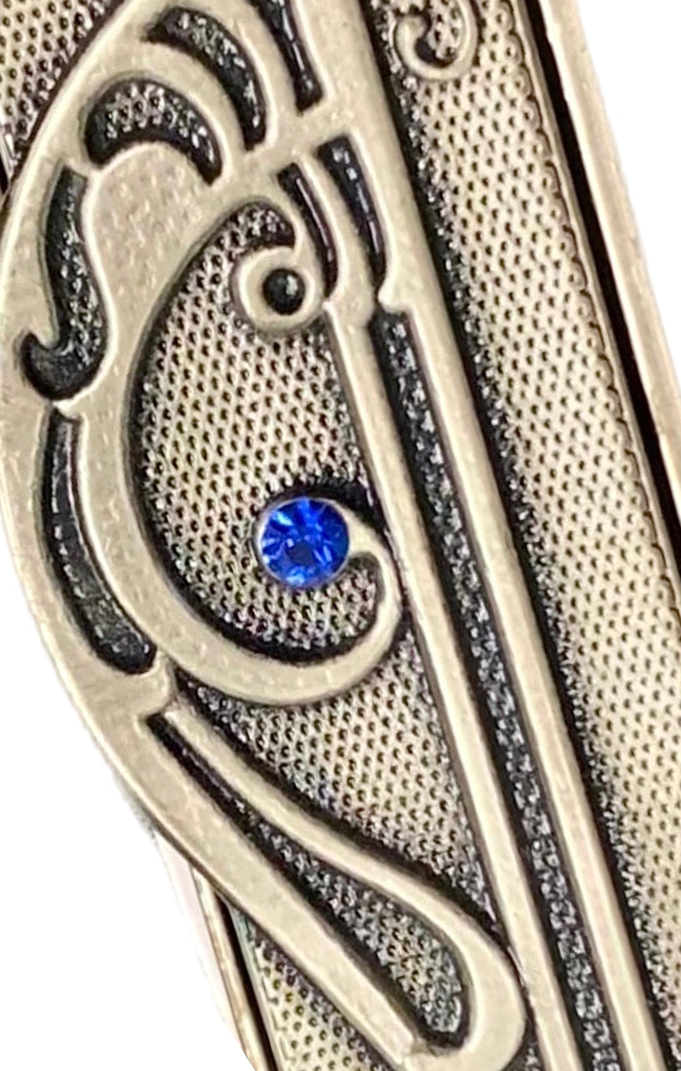 Lange Vintage Modernist Zinn Art Deco Nouveau Mezuzah Braut Bräutigam Hochzeit Geschenk im Zustand „Gut“ im Angebot in St.Petersburg, FL