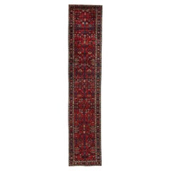 Long Retro Persian Wool Hamadan Rug